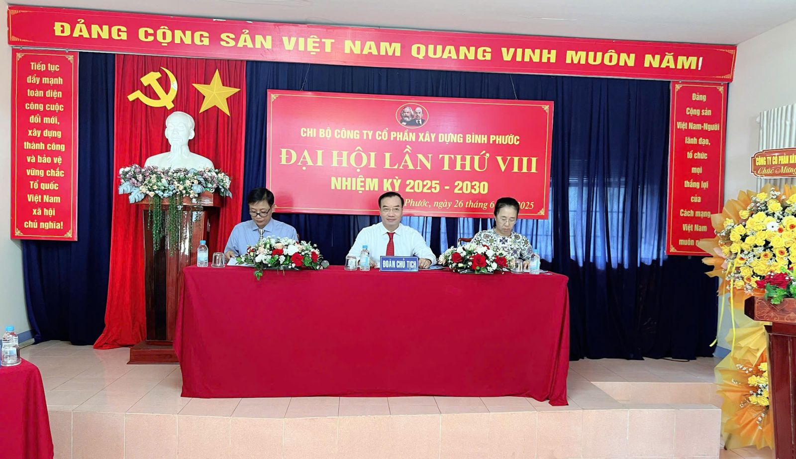 Công ty Cổ phần Xây dựng Bình Phước tổ chức thành công Đại hội Chi bộ, nhiệm kỳ 2025 - 2030