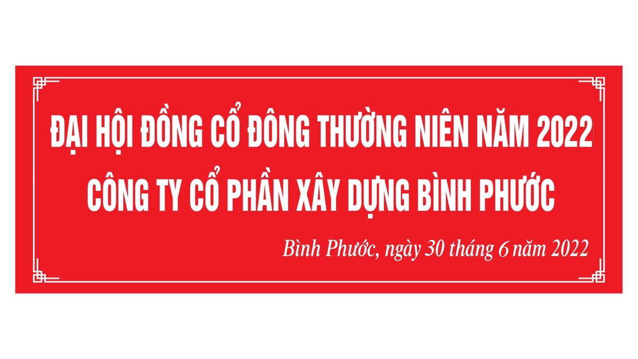ĐẠI HỘI ĐỒNG CỔ ĐÔNG THƯỜNG NIÊN NĂM 2022